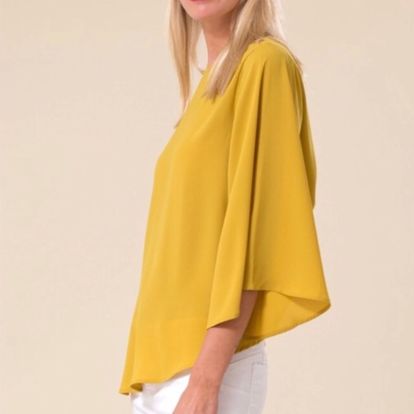 MayMay’s Mustard Cut Out Bow Tie Top - Picture 5 of 6